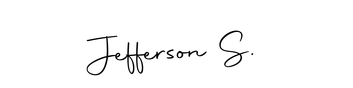 Use a signature maker to create a handwritten signature online. With this signature software, you can design (Autography-DOLnW) your own signature for name Jefferson S.. Jefferson S. signature style 10 images and pictures png