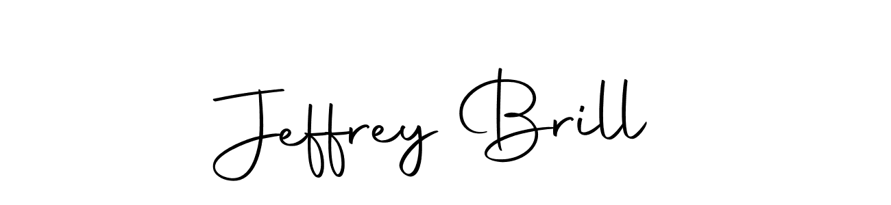 How to make Jeffrey Brill name signature. Use Autography-DOLnW style for creating short signs online. This is the latest handwritten sign. Jeffrey Brill signature style 10 images and pictures png