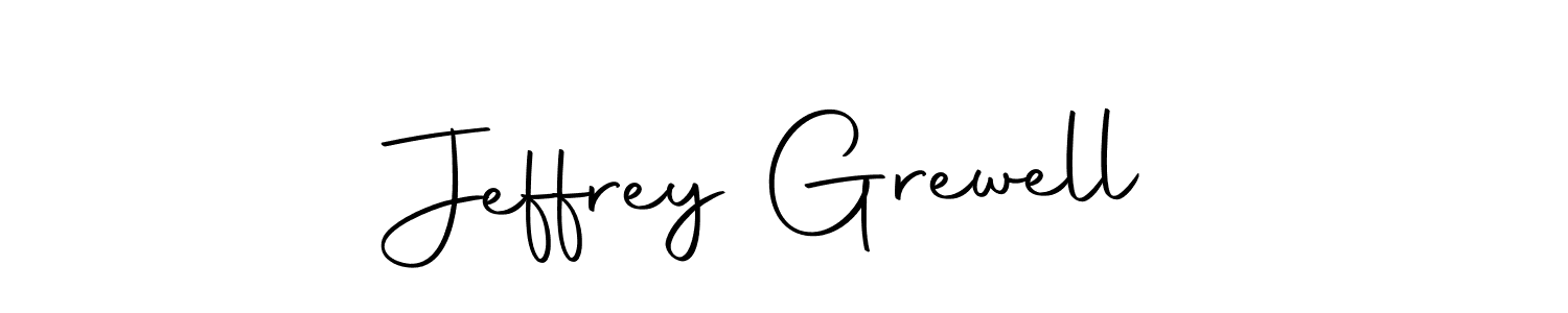 How to make Jeffrey Grewell name signature. Use Autography-DOLnW style for creating short signs online. This is the latest handwritten sign. Jeffrey Grewell signature style 10 images and pictures png