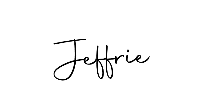 Use a signature maker to create a handwritten signature online. With this signature software, you can design (Autography-DOLnW) your own signature for name Jeffrie. Jeffrie signature style 10 images and pictures png