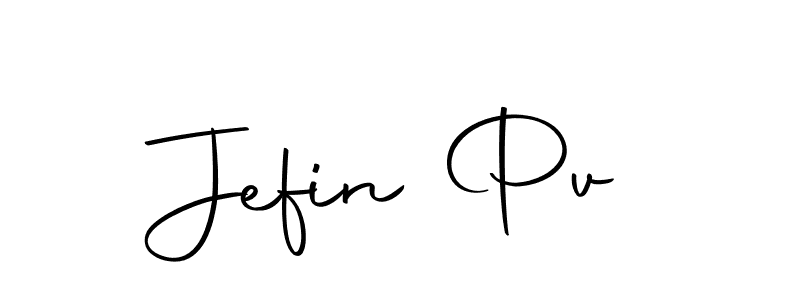 Jefin Pv stylish signature style. Best Handwritten Sign (Autography-DOLnW) for my name. Handwritten Signature Collection Ideas for my name Jefin Pv. Jefin Pv signature style 10 images and pictures png