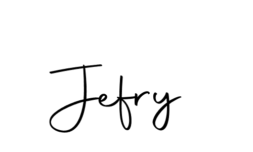 How to make Jefry signature? Autography-DOLnW is a professional autograph style. Create handwritten signature for Jefry name. Jefry signature style 10 images and pictures png