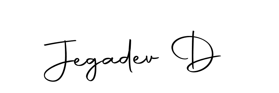 Use a signature maker to create a handwritten signature online. With this signature software, you can design (Autography-DOLnW) your own signature for name Jegadev D. Jegadev D signature style 10 images and pictures png