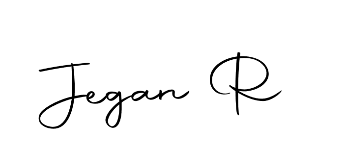 How to make Jegan R name signature. Use Autography-DOLnW style for creating short signs online. This is the latest handwritten sign. Jegan R signature style 10 images and pictures png