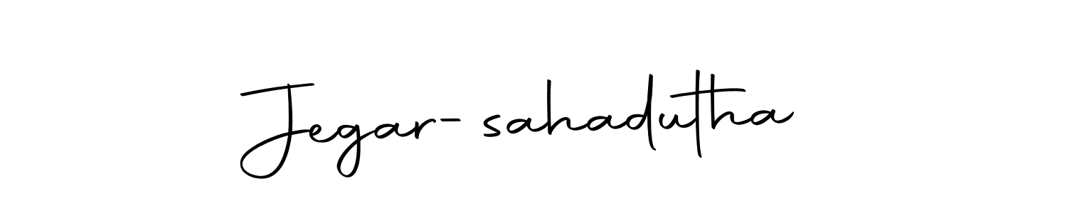 How to make Jegar-sahadutha name signature. Use Autography-DOLnW style for creating short signs online. This is the latest handwritten sign. Jegar-sahadutha signature style 10 images and pictures png