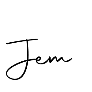 Jem stylish signature style. Best Handwritten Sign (Autography-DOLnW) for my name. Handwritten Signature Collection Ideas for my name Jem. Jem signature style 10 images and pictures png