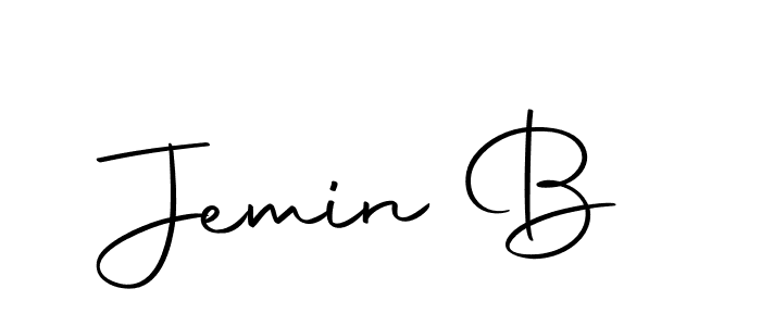 It looks lik you need a new signature style for name Jemin B. Design unique handwritten (Autography-DOLnW) signature with our free signature maker in just a few clicks. Jemin B signature style 10 images and pictures png
