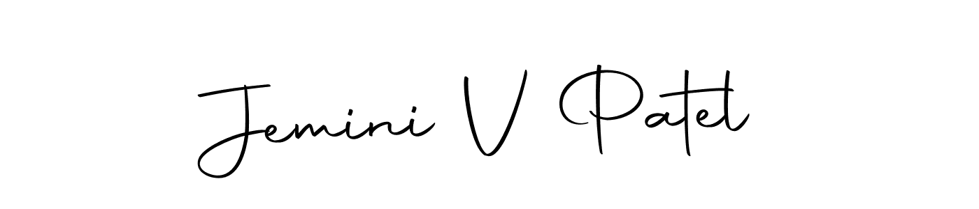 How to make Jemini V Patel signature? Autography-DOLnW is a professional autograph style. Create handwritten signature for Jemini V Patel name. Jemini V Patel signature style 10 images and pictures png