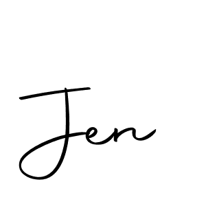 You should practise on your own different ways (Autography-DOLnW) to write your name (Jen) in signature. don't let someone else do it for you. Jen signature style 10 images and pictures png