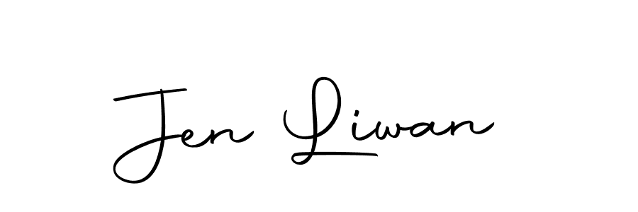 Autography-DOLnW is a professional signature style that is perfect for those who want to add a touch of class to their signature. It is also a great choice for those who want to make their signature more unique. Get Jen Liwan name to fancy signature for free. Jen Liwan signature style 10 images and pictures png