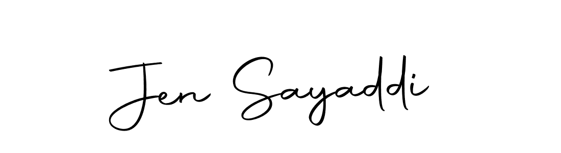 Create a beautiful signature design for name Jen Sayaddi. With this signature (Autography-DOLnW) fonts, you can make a handwritten signature for free. Jen Sayaddi signature style 10 images and pictures png
