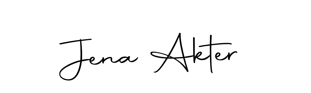 How to make Jena Akter name signature. Use Autography-DOLnW style for creating short signs online. This is the latest handwritten sign. Jena Akter signature style 10 images and pictures png