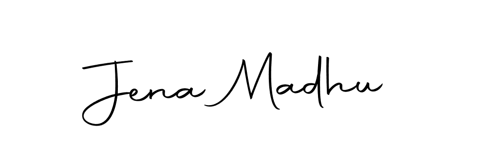 Use a signature maker to create a handwritten signature online. With this signature software, you can design (Autography-DOLnW) your own signature for name Jena Madhu. Jena Madhu signature style 10 images and pictures png