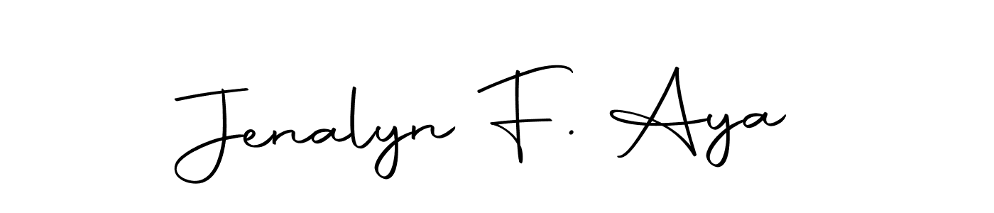 You should practise on your own different ways (Autography-DOLnW) to write your name (Jenalyn F. Aya) in signature. don't let someone else do it for you. Jenalyn F. Aya signature style 10 images and pictures png