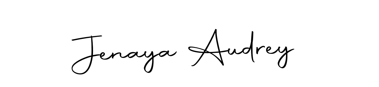 Design your own signature with our free online signature maker. With this signature software, you can create a handwritten (Autography-DOLnW) signature for name Jenaya Audrey. Jenaya Audrey signature style 10 images and pictures png