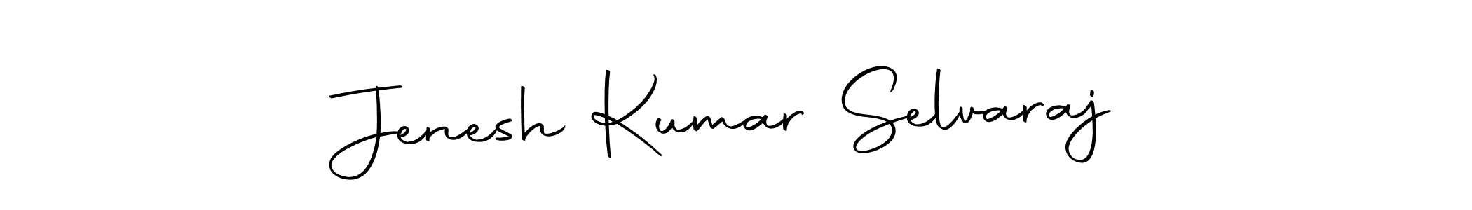 How to make Jenesh Kumar Selvaraj name signature. Use Autography-DOLnW style for creating short signs online. This is the latest handwritten sign. Jenesh Kumar Selvaraj signature style 10 images and pictures png