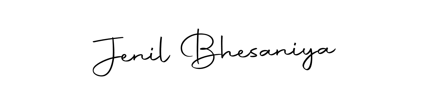 Make a beautiful signature design for name Jenil Bhesaniya. With this signature (Autography-DOLnW) style, you can create a handwritten signature for free. Jenil Bhesaniya signature style 10 images and pictures png