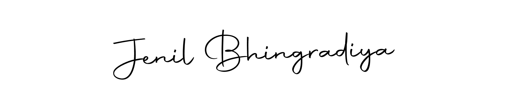 Use a signature maker to create a handwritten signature online. With this signature software, you can design (Autography-DOLnW) your own signature for name Jenil Bhingradiya. Jenil Bhingradiya signature style 10 images and pictures png