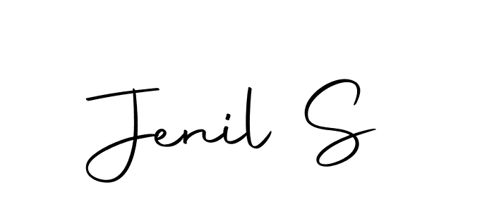 Use a signature maker to create a handwritten signature online. With this signature software, you can design (Autography-DOLnW) your own signature for name Jenil S. Jenil S signature style 10 images and pictures png