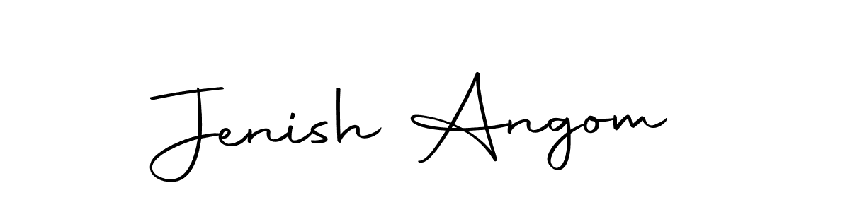 Jenish Angom stylish signature style. Best Handwritten Sign (Autography-DOLnW) for my name. Handwritten Signature Collection Ideas for my name Jenish Angom. Jenish Angom signature style 10 images and pictures png