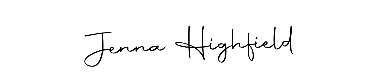Use a signature maker to create a handwritten signature online. With this signature software, you can design (Autography-DOLnW) your own signature for name Jenna Highfield. Jenna Highfield signature style 10 images and pictures png