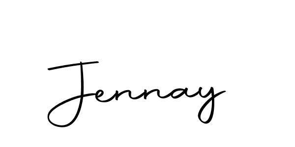 Use a signature maker to create a handwritten signature online. With this signature software, you can design (Autography-DOLnW) your own signature for name Jennay. Jennay signature style 10 images and pictures png