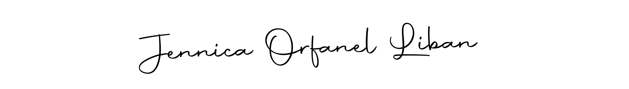 Make a beautiful signature design for name Jennica Orfanel Liban. With this signature (Autography-DOLnW) style, you can create a handwritten signature for free. Jennica Orfanel Liban signature style 10 images and pictures png