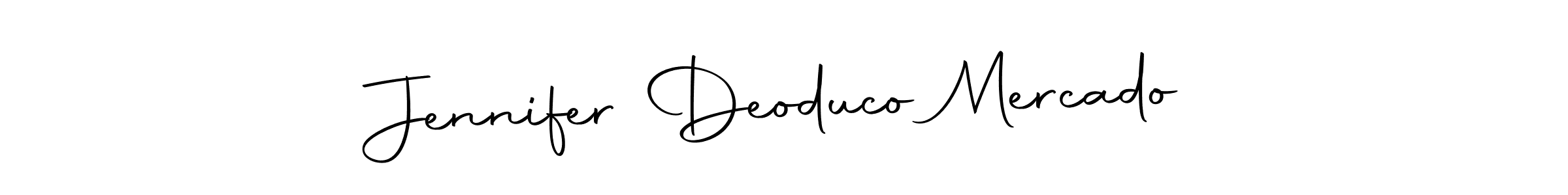 Design your own signature with our free online signature maker. With this signature software, you can create a handwritten (Autography-DOLnW) signature for name Jennifer Deoduco Mercado. Jennifer Deoduco Mercado signature style 10 images and pictures png