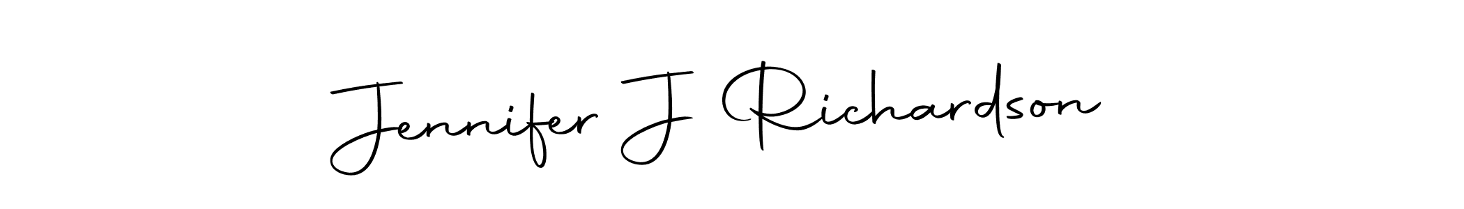 Create a beautiful signature design for name Jennifer J Richardson. With this signature (Autography-DOLnW) fonts, you can make a handwritten signature for free. Jennifer J Richardson signature style 10 images and pictures png
