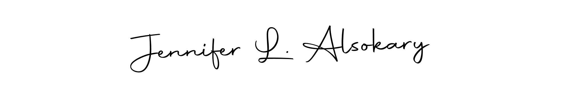 Create a beautiful signature design for name Jennifer L. Alsokary. With this signature (Autography-DOLnW) fonts, you can make a handwritten signature for free. Jennifer L. Alsokary signature style 10 images and pictures png