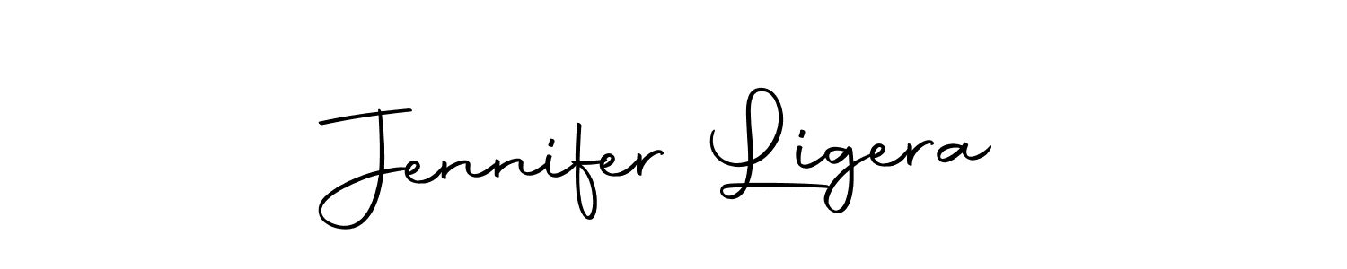 How to make Jennifer Ligera name signature. Use Autography-DOLnW style for creating short signs online. This is the latest handwritten sign. Jennifer Ligera signature style 10 images and pictures png