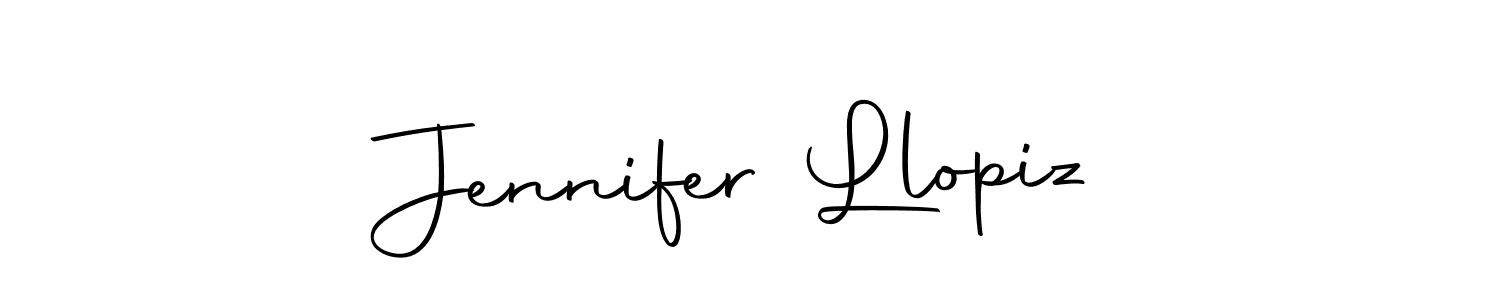 How to make Jennifer Llopiz name signature. Use Autography-DOLnW style for creating short signs online. This is the latest handwritten sign. Jennifer Llopiz signature style 10 images and pictures png