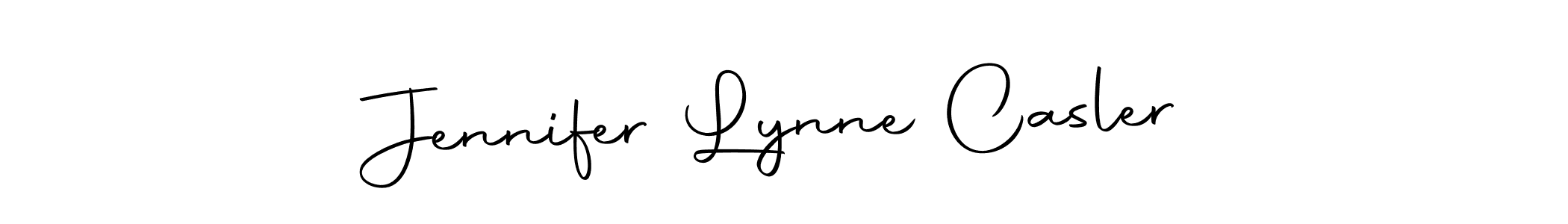 Create a beautiful signature design for name Jennifer Lynne Casler. With this signature (Autography-DOLnW) fonts, you can make a handwritten signature for free. Jennifer Lynne Casler signature style 10 images and pictures png