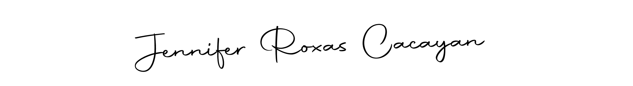 Make a beautiful signature design for name Jennifer Roxas Cacayan. With this signature (Autography-DOLnW) style, you can create a handwritten signature for free. Jennifer Roxas Cacayan signature style 10 images and pictures png