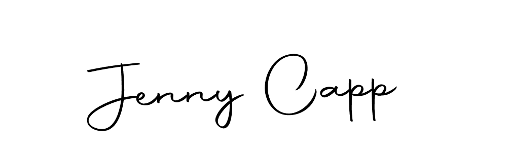 How to make Jenny Capp name signature. Use Autography-DOLnW style for creating short signs online. This is the latest handwritten sign. Jenny Capp signature style 10 images and pictures png