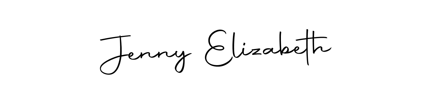 How to make Jenny Elizabeth name signature. Use Autography-DOLnW style for creating short signs online. This is the latest handwritten sign. Jenny Elizabeth signature style 10 images and pictures png