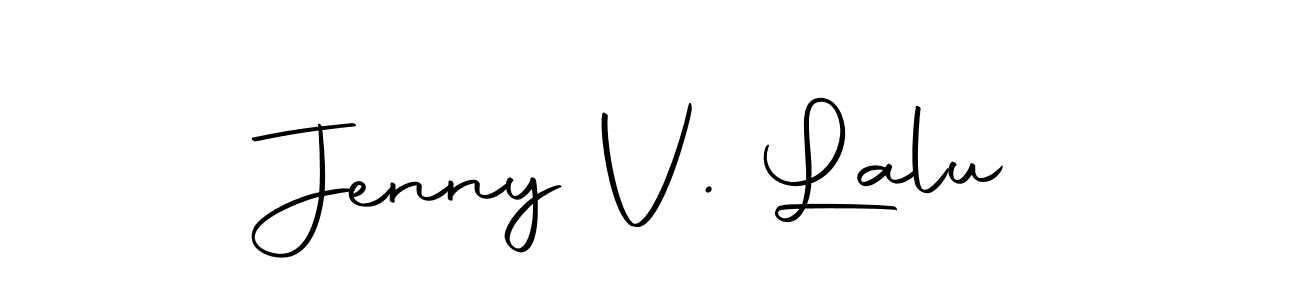 Here are the top 10 professional signature styles for the name Jenny V. Lalu. These are the best autograph styles you can use for your name. Jenny V. Lalu signature style 10 images and pictures png