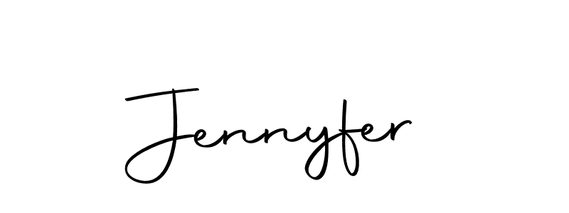 Create a beautiful signature design for name Jennyfer. With this signature (Autography-DOLnW) fonts, you can make a handwritten signature for free. Jennyfer signature style 10 images and pictures png