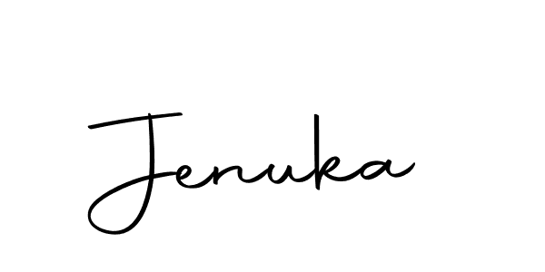 Create a beautiful signature design for name Jenuka. With this signature (Autography-DOLnW) fonts, you can make a handwritten signature for free. Jenuka signature style 10 images and pictures png