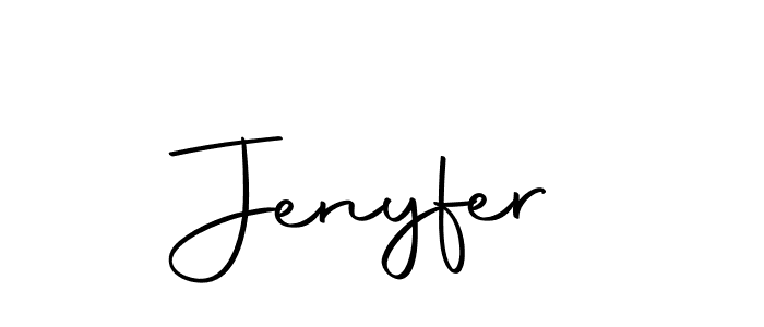 Create a beautiful signature design for name Jenyfer. With this signature (Autography-DOLnW) fonts, you can make a handwritten signature for free. Jenyfer signature style 10 images and pictures png