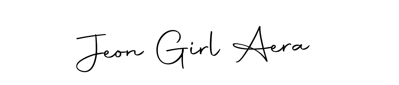 Create a beautiful signature design for name Jeon Girl Aera. With this signature (Autography-DOLnW) fonts, you can make a handwritten signature for free. Jeon Girl Aera signature style 10 images and pictures png