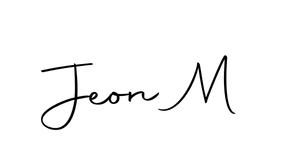 Create a beautiful signature design for name Jeon M. With this signature (Autography-DOLnW) fonts, you can make a handwritten signature for free. Jeon M signature style 10 images and pictures png