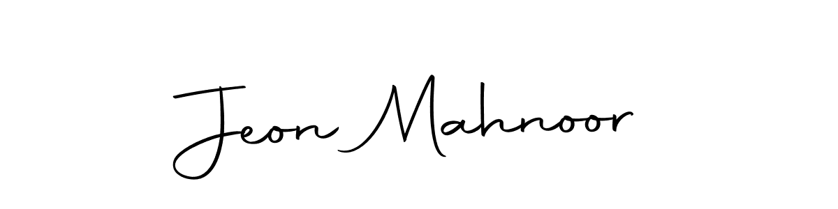 Make a beautiful signature design for name Jeon Mahnoor. With this signature (Autography-DOLnW) style, you can create a handwritten signature for free. Jeon Mahnoor signature style 10 images and pictures png