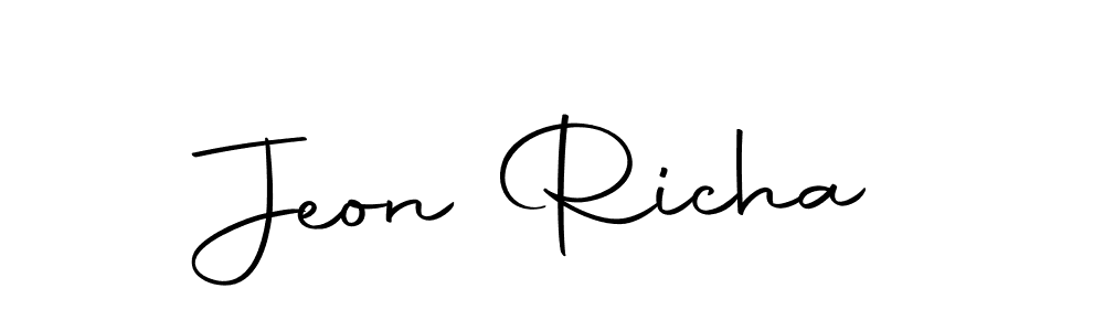 Here are the top 10 professional signature styles for the name Jeon Richa. These are the best autograph styles you can use for your name. Jeon Richa signature style 10 images and pictures png