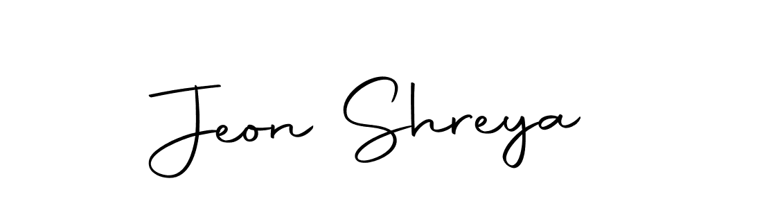 Make a beautiful signature design for name Jeon Shreya. With this signature (Autography-DOLnW) style, you can create a handwritten signature for free. Jeon Shreya signature style 10 images and pictures png