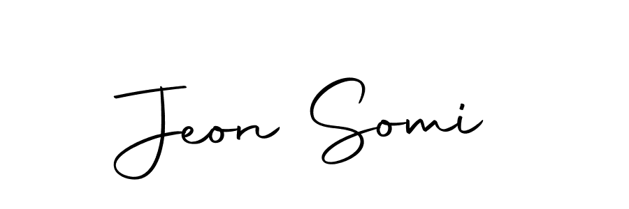 How to make Jeon Somi name signature. Use Autography-DOLnW style for creating short signs online. This is the latest handwritten sign. Jeon Somi signature style 10 images and pictures png