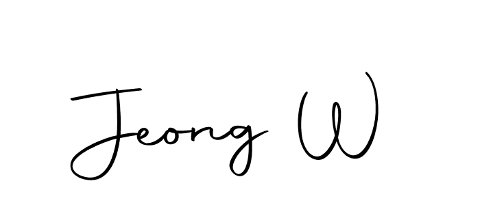 Design your own signature with our free online signature maker. With this signature software, you can create a handwritten (Autography-DOLnW) signature for name Jeong W. Jeong W signature style 10 images and pictures png