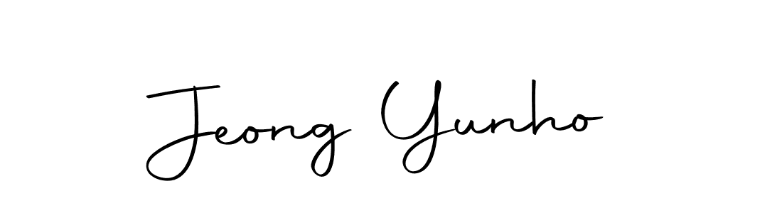 Create a beautiful signature design for name Jeong Yunho. With this signature (Autography-DOLnW) fonts, you can make a handwritten signature for free. Jeong Yunho signature style 10 images and pictures png