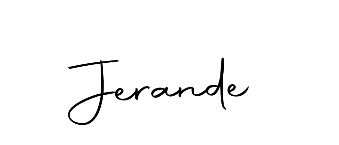 Create a beautiful signature design for name Jerande. With this signature (Autography-DOLnW) fonts, you can make a handwritten signature for free. Jerande signature style 10 images and pictures png