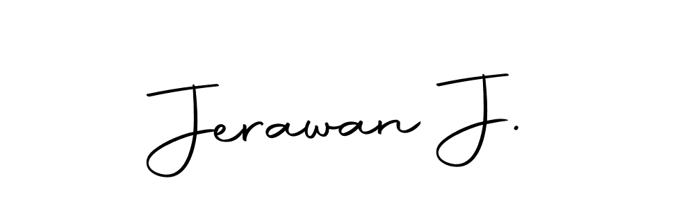 Make a beautiful signature design for name Jerawan J.. Use this online signature maker to create a handwritten signature for free. Jerawan J. signature style 10 images and pictures png